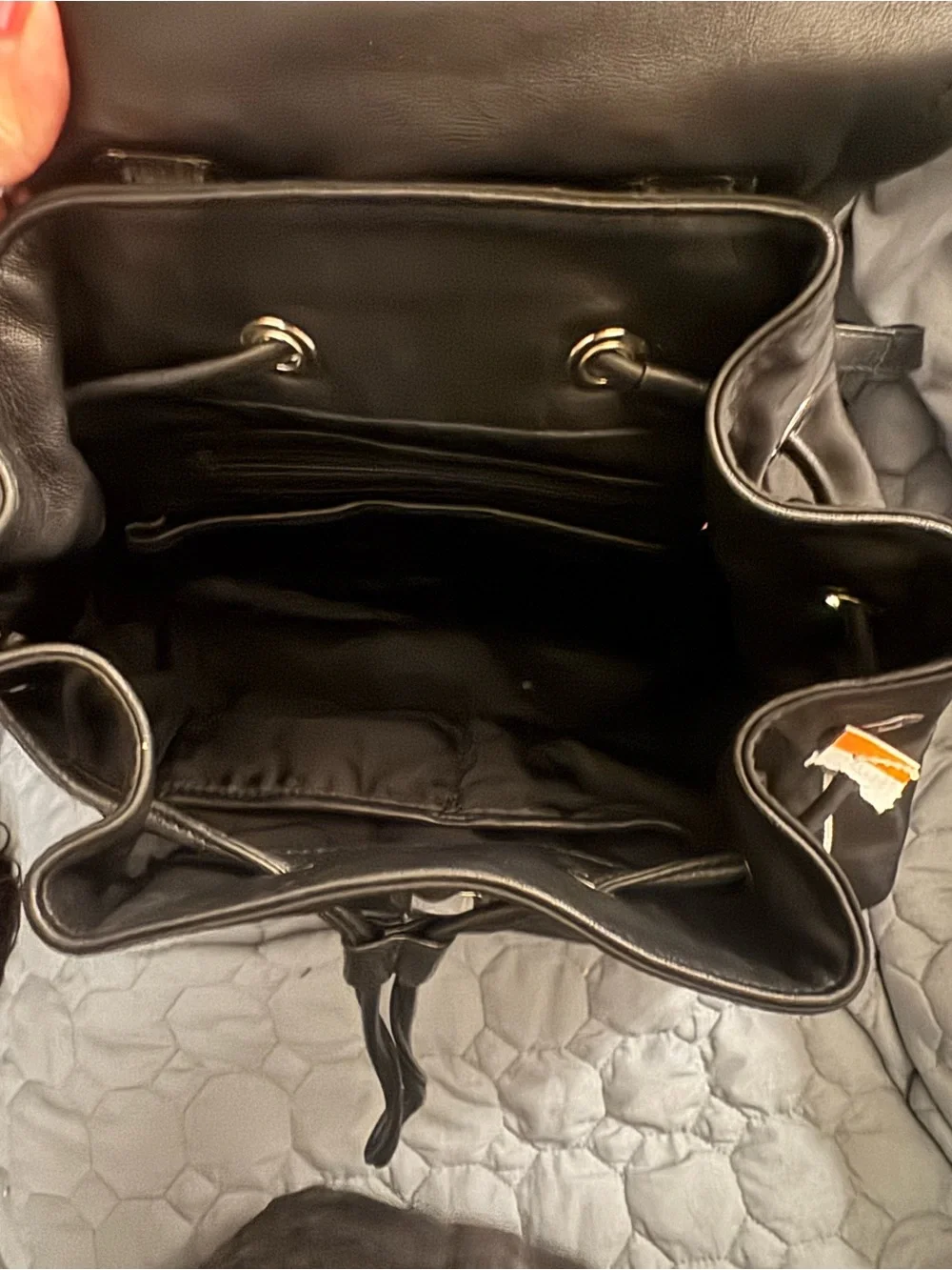 Michael Kors Black Nylon Backpack with Front Pockets